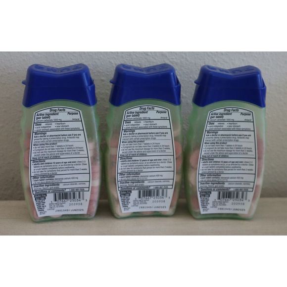 Tums Naturals Ultra Strength 1000 Black Cherry & Watermelon, Lot of 3 Exp. 06/25 - Picture 2 of 3